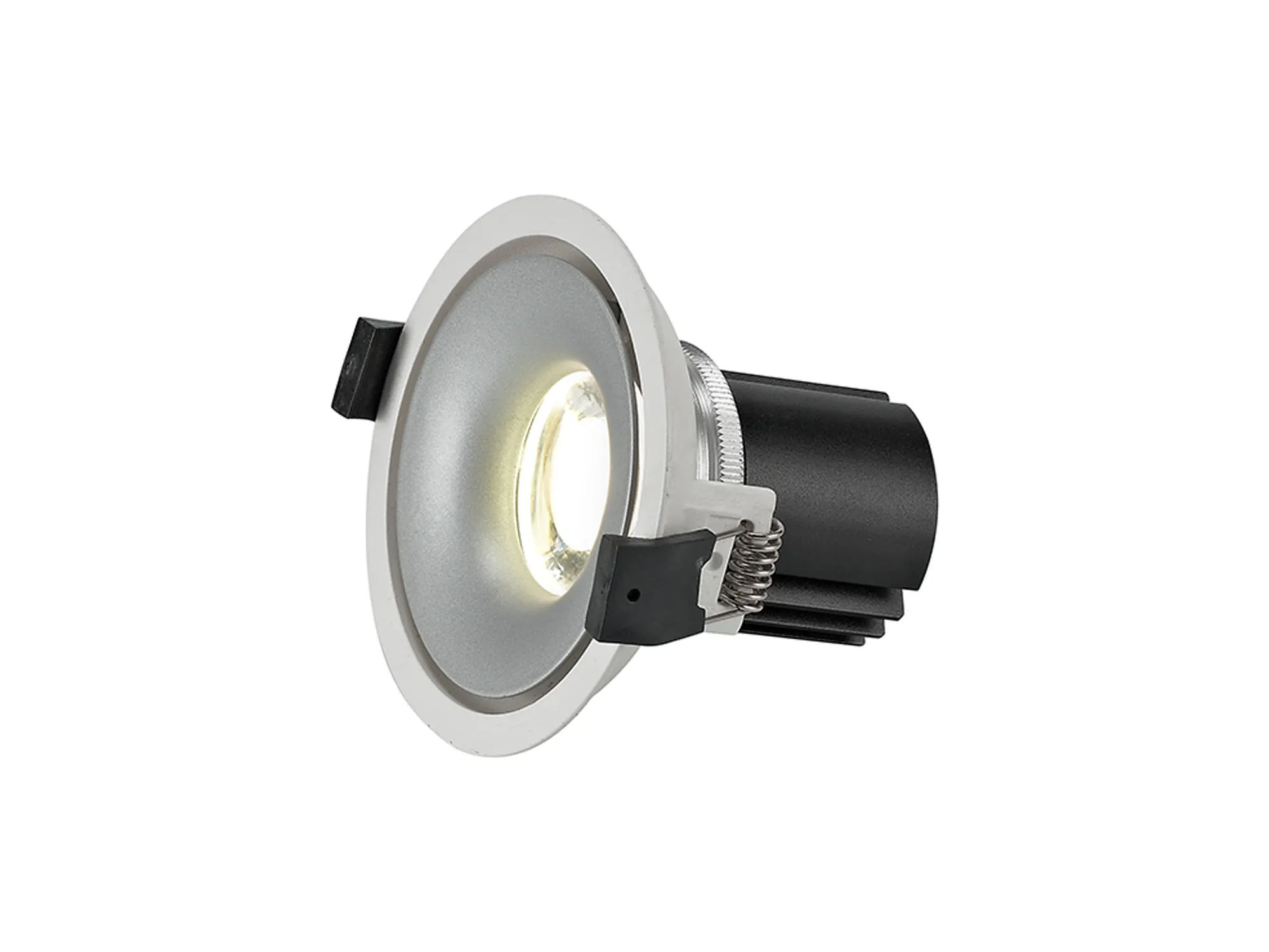 Bolor 9 Tridonic Powered 9W 3000K 840lm 24° CRI>90 LED Engine White/Silver Fixed Recessed Spotlight, IP20 DM202038  Dlux Bolor 9